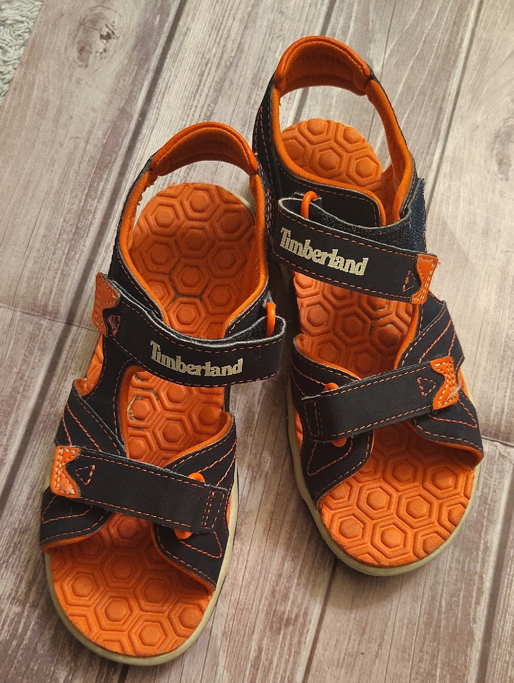 Timberland Kids Pink And Blue Sport Sandals